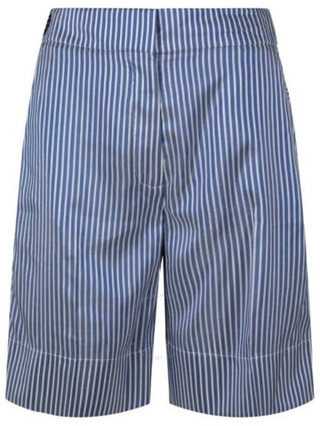 Burberry Ladies Blue / White Ceci Striped Silk Quality Shorts, Brand Size 8 (US Size 6) - BURBERRY - BALAAN 1