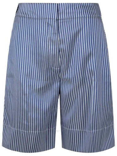 Burberry Ladies Blue / White Ceci Striped Silk Quality Shorts, Brand Size 8 (US Size 6) - BURBERRY - BALAAN 1