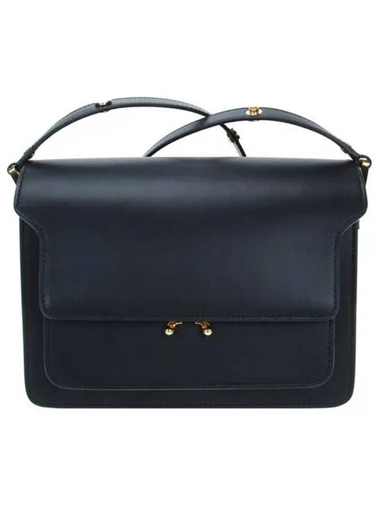 Trunk Medium Calfskin Shoulder Bag Black - MARNI - BALAAN 2