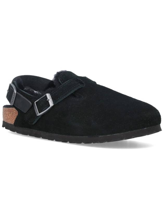 Tokio Shearling Suede Sandals Black - BIRKENSTOCK - BALAAN 3