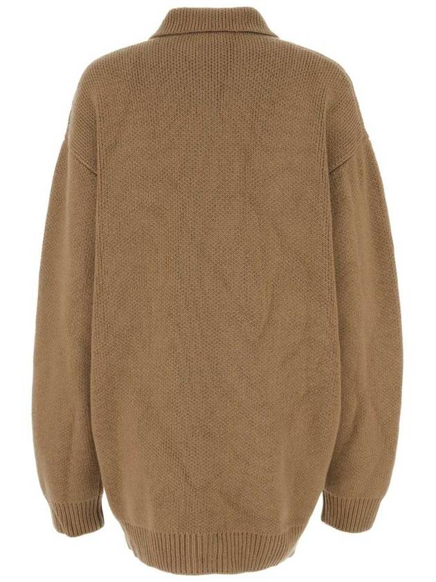 CAMEL Biscuit cashmere cardigan P25I41S2121ZYV F0040 - PRADA - BALAAN 3