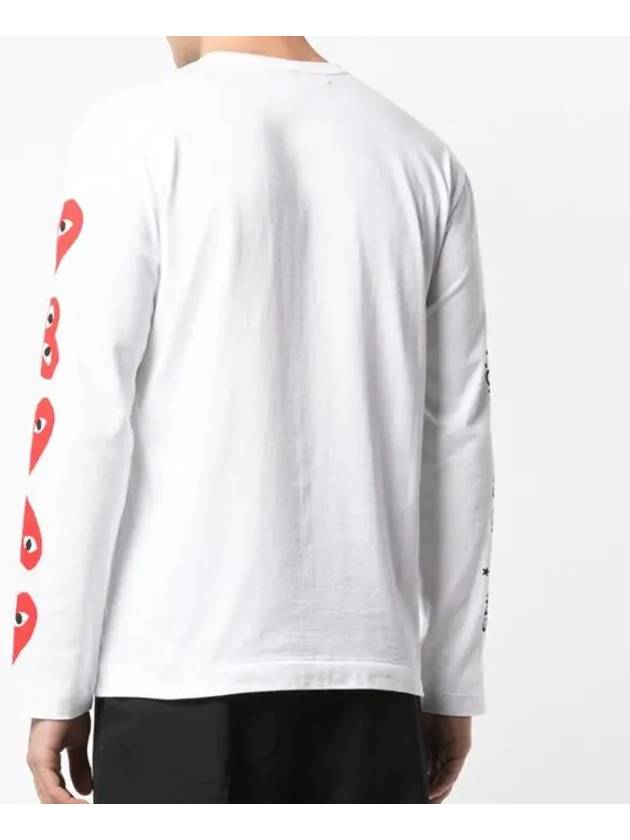 P1T262 Big Heart Round Neck Long Sleeve Tshirt - COMME DES GARCONS PLAY - BALAAN 5