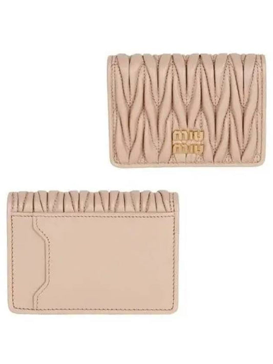 Matelasse Nappa Leather Card Wallet Pink - MIU MIU - BALAAN 2