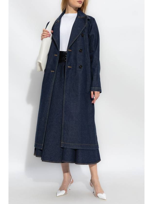 Coat AA9M03325T537516 BLEU DENIM BLUE - ALAIA - BALAAN 3