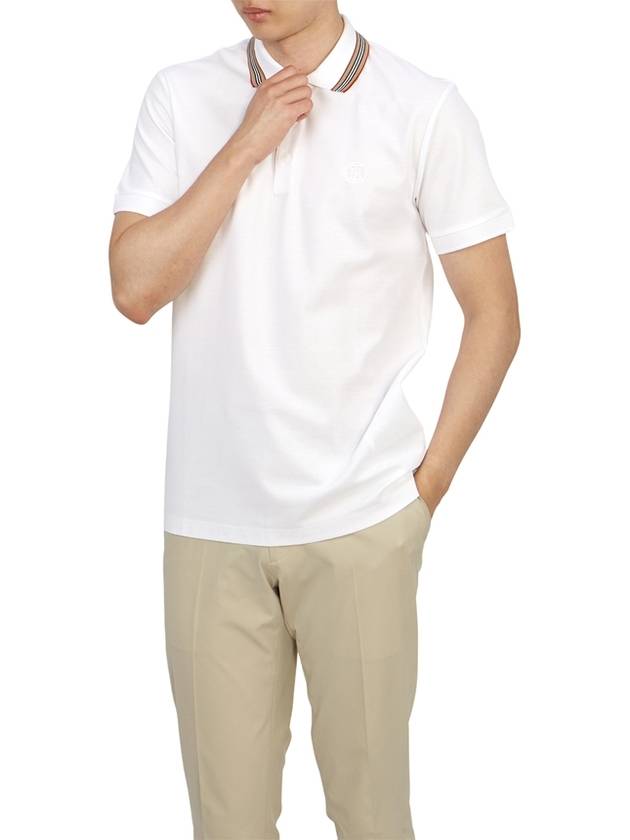 Cotton Polo Shirt White - BURBERRY - BALAAN 5