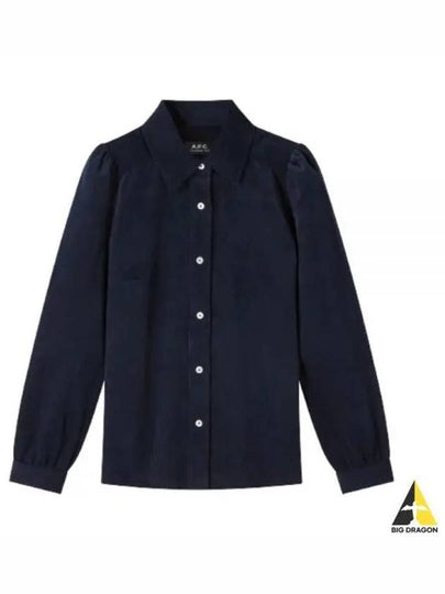 Margo Long Sleeve Shirt Dark Navy Blue - A.P.C. - BALAAN 2