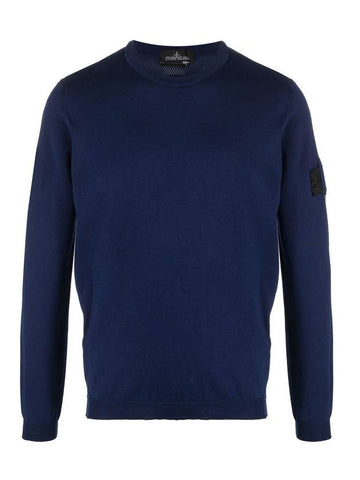 Men's Shadow Lens Wappen Knit Top Navy - STONE ISLAND - BALAAN 1