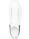 Black Tab Leather Low Top Sneakers White - ALEXANDER MCQUEEN - BALAAN 5