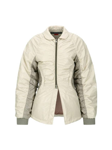 Luna Back Corset Bomber Jacket Ivory - ANDERSSON BELL - BALAAN 1