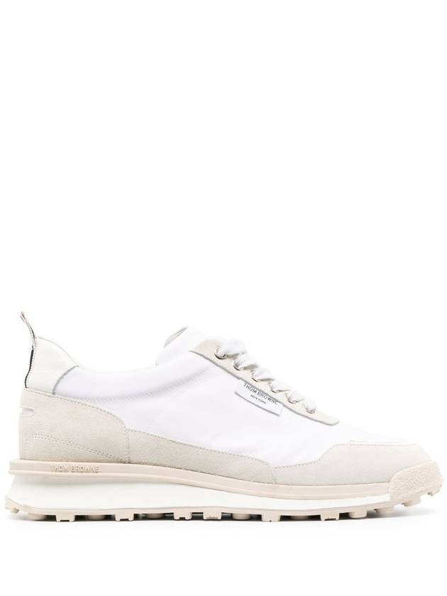 Eco Nylon Alumni Low Top Sneakers White - THOM BROWNE - BALAAN 3