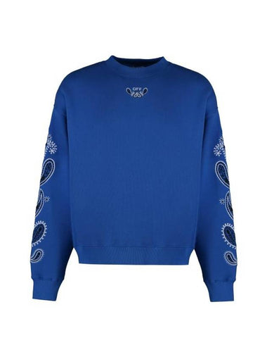 sweater OMBA054S24FLE002 4601 blue - OFF WHITE - BALAAN 1