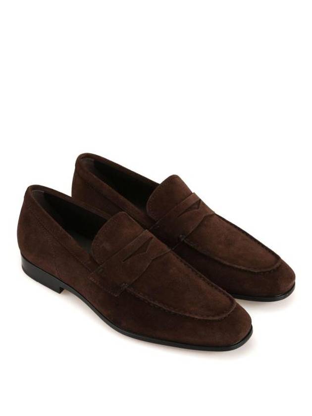 Men's Suede Penny Loafers Brown - TOD'S - BALAAN 3