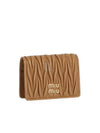 Matelasse Nappa Leather Card Wallet Brown - MIU MIU - BALAAN 2