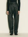 Vegan Leather Strap Wide Pants Black - JUN BY JUN K - BALAAN 2