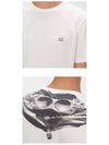 13CMTS044A 005100W 103 Chest Logo Printing Round Short Sleeve T-Shirt White Men's T-Shirt TR - CP COMPANY - BALAAN 5