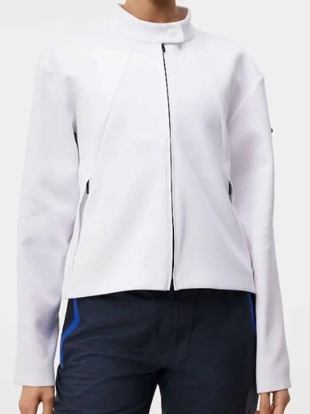 Paraglide Biker Mid Layer Zip-Up Jacket White - J.LINDEBERG - BALAAN 3