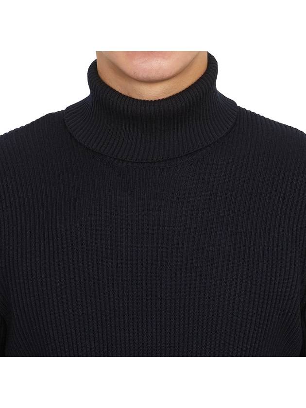 Men's Logo Patch Turtleneck Navy - STONE ISLAND - BALAAN 7