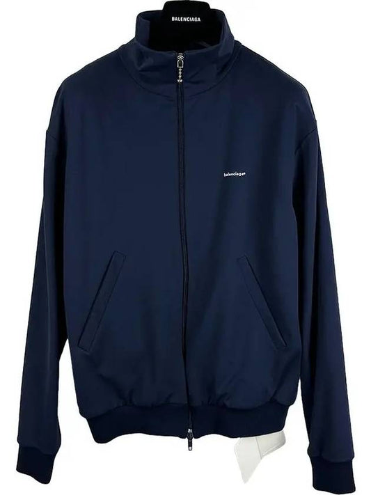 Logo Zip-Up Jacket Navy - BALENCIAGA - BALAAN 2