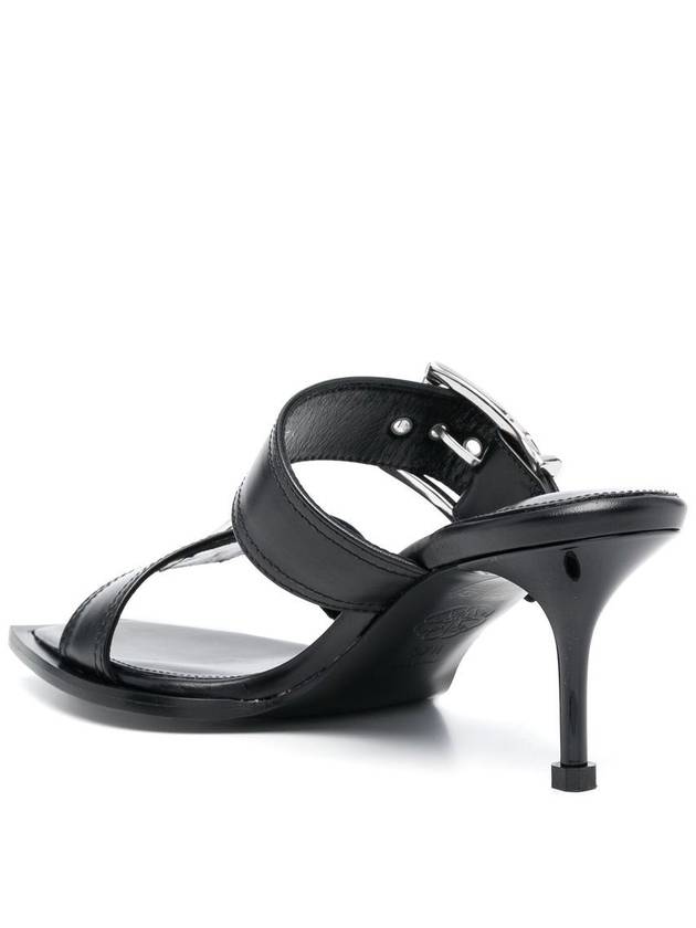 Buckle Strap Leather Mules - ALEXANDER MCQUEEN - BALAAN 3