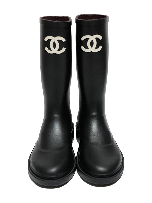 Boots Caoutchouc Black - CHANEL - BALAAN 2