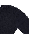 Merino Crisscross Cable Stitch Crewneck Knit Top Navy - THOM BROWNE - BALAAN 5