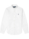 Embroidered Pony Logo Long Sleeve Shirt White - POLO RALPH LAUREN - BALAAN 2