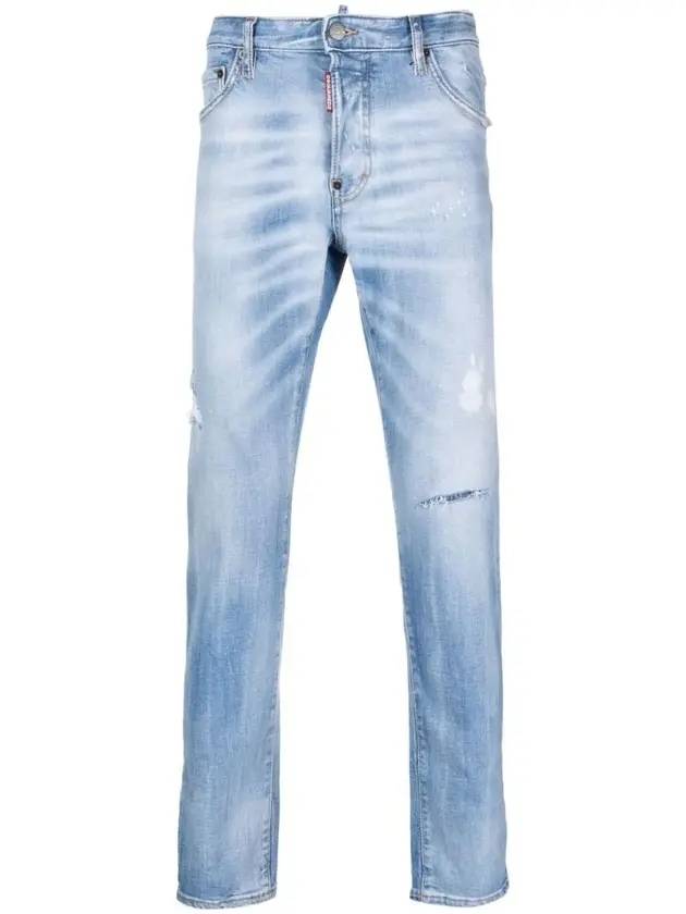 Logo Patch Tapered Cool Guy Jeans Blue - DSQUARED2 - BALAAN 1