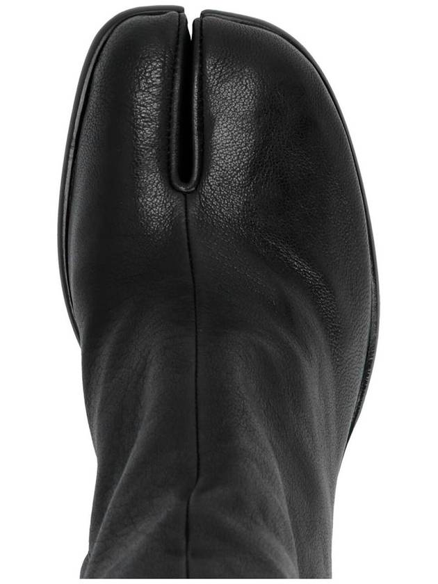 Tabi Knee High Calf Leather Long Boots Black - MAISON MARGIELA - BALAAN 5