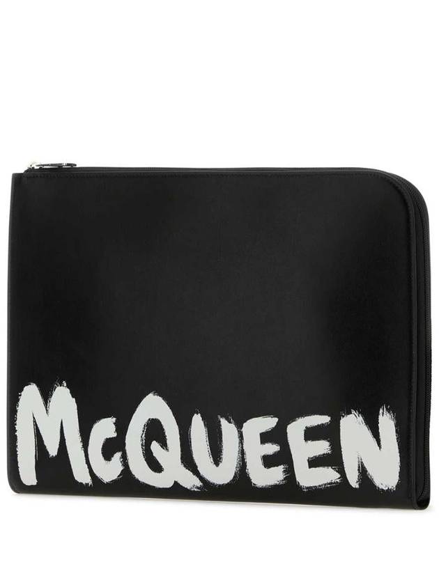 23 ss MCQUEEN Graffiti Leather Document Holder Pouch 609481 1AAMJ 1070 B0230273982 - ALEXANDER MCQUEEN - BALAAN 3