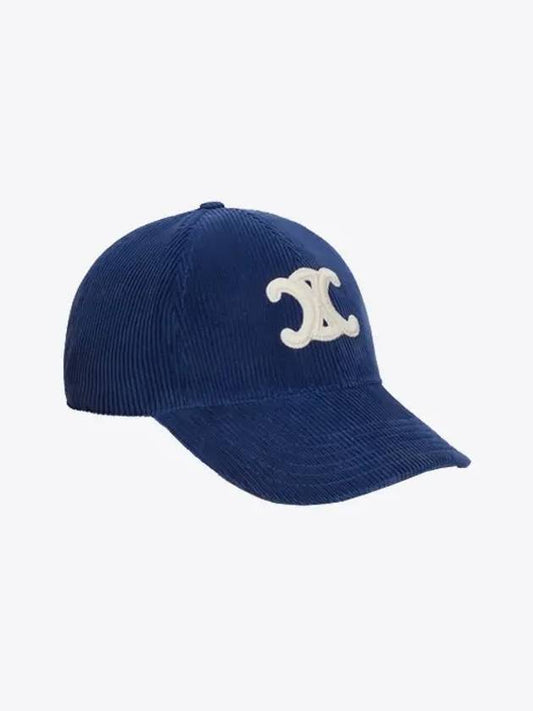 CELINE Triomphe Baseball Cap Blue 2AUT6013Y 07BF - CELINE - BALAAN