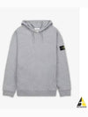 Wappen Patch Brushed Cotton Fleece Hoodie Grey - STONE ISLAND - BALAAN 2