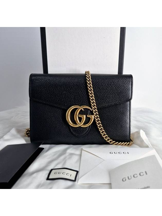 GG Marmont Chain Cross Bag Black 401232 - GUCCI - BALAAN 1