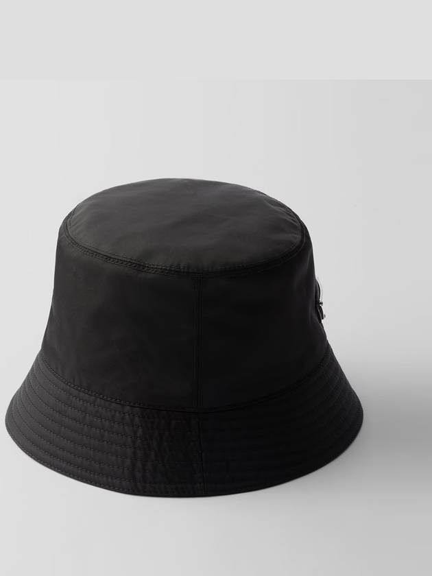 Triangle Logo Re-nylon Bucket Hat Black - PRADA - BALAAN 3