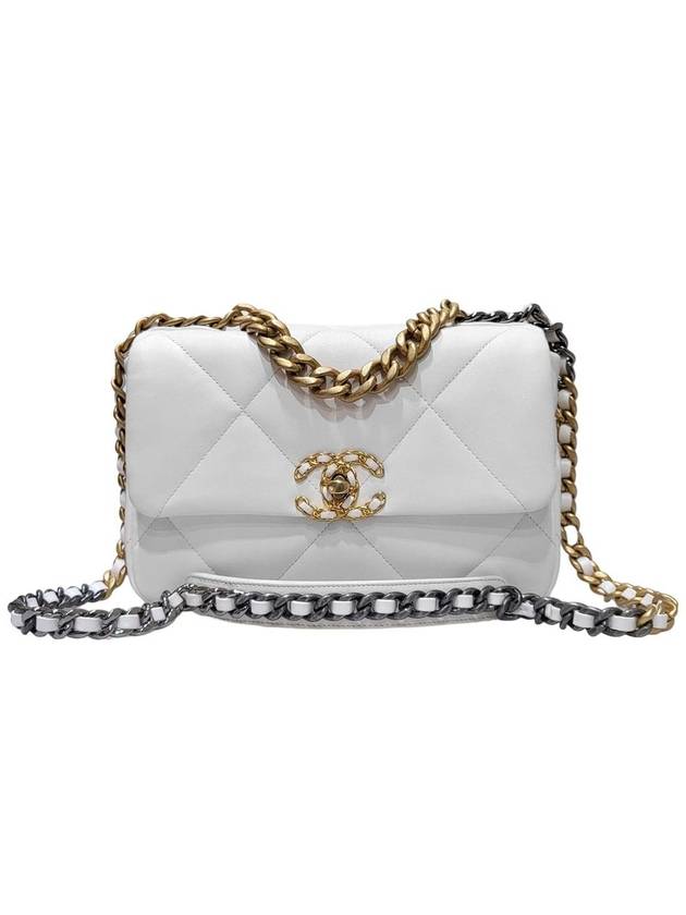 Women s AS1160 White 19 Chain Medium Flap Bag New Built in Chip - CHANEL - BALAAN 1