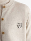 Bold Fox Head Patch Regular Cardigan Beige Melange - MAISON KITSUNE - BALAAN 4