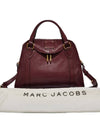 Women s Burgundy Leather Satchel Tote Bag Strap - MARC JACOBS - BALAAN 8