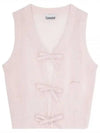 Tie String Light Mohair Vest Pink - GANNI - BALAAN 2