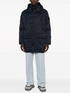 Men's Wappen Patch Hooded Parka Navy - STONE ISLAND - BALAAN 4