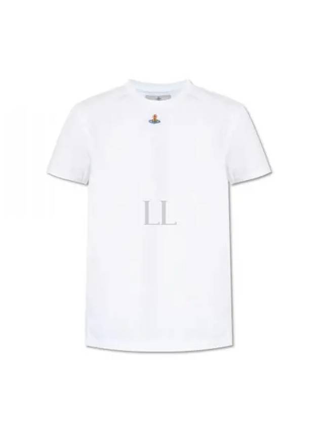 Embroided ORB Peru Short Sleeve T-Shirt White - VIVIENNE WESTWOOD - BALAAN 2