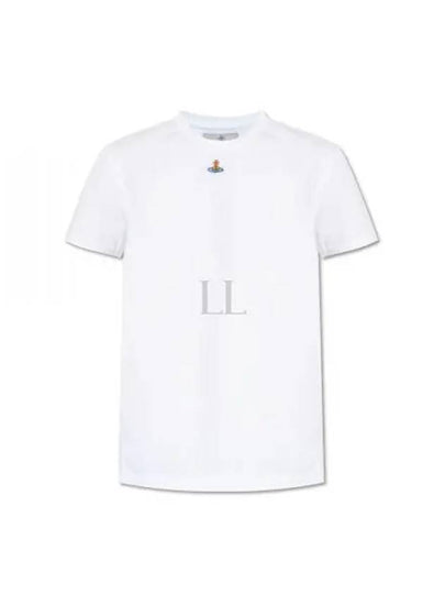 Embroided ORB Peru Short Sleeve T-Shirt White - VIVIENNE WESTWOOD - BALAAN 2