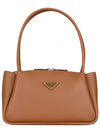 Triangle Logo Medium Shoulder Bag Caramel - PRADA - BALAAN 2