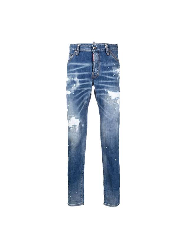 Logo Patch Painting Diss Cool Guy Jeans Blue - DSQUARED2 - BALAAN 1