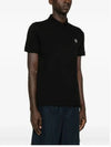 Pique Stretch Cotton Short Sleeve Polo Shirt Black - STONE ISLAND - BALAAN 4