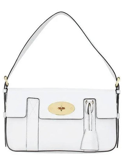 Bayswater Classic Smooth Leather Shoulder Bag White - MULBERRY - BALAAN 2