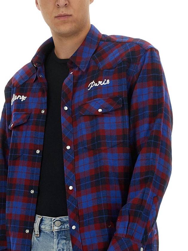 23 fw Wool Blend Check Shirt FD65CH4159FC71 B0710518581 - KENZO - BALAAN 5