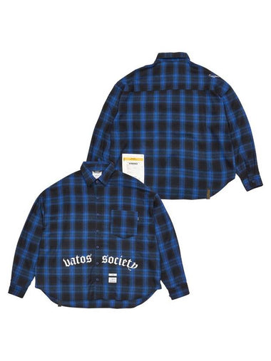 Vatos Oversized Long Sleeve Shirt Navy - STIGMA - BALAAN 1