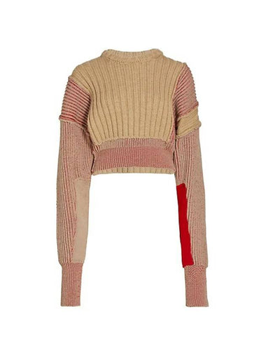 Womens Patch Work Wool Knit Top - MAISON MARGIELA - BALAAN 1