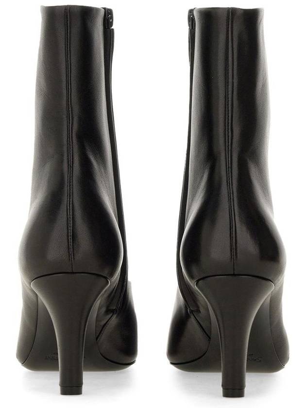 Jill Leather Ankle Boots Black - SAINT LAURENT - BALAAN 4