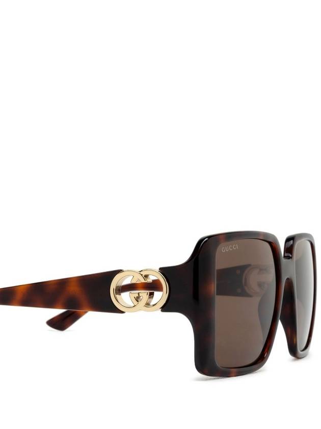 Eyewear Side Logo Square Frame Sunglasses Brown - GUCCI - BALAAN 4