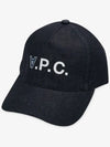 VPC Velvet Logo Denim Ball Cap Navy - A.P.C. - BALAAN 3